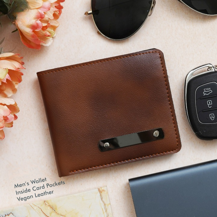 Men's Wallet Inside Card Pockets-Vegan Leather