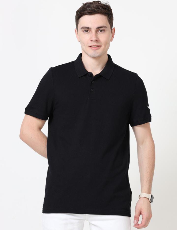 Puma Ess Polo Plain Black T-shirt
