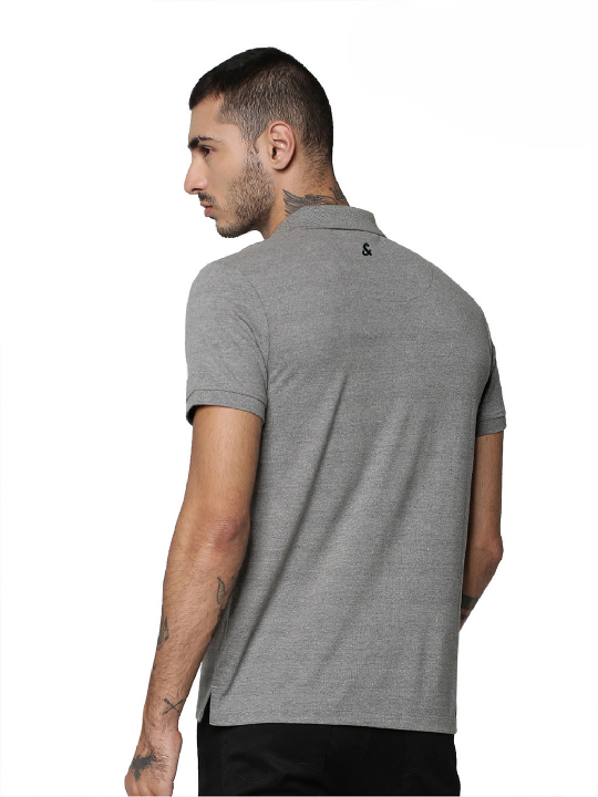 Jjpr plain gray charcoal tshirt